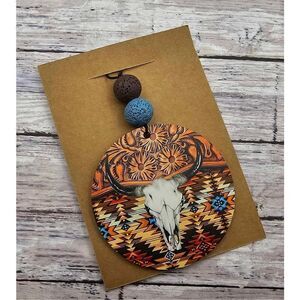 Cow skull car charm‎